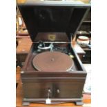 An early 20th Century mahogany cased His Masters Voice gramophone, No.4, together with a