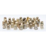 Thimbles, a collection of Sterling silver thimbles, made by various makers, various designs, some in