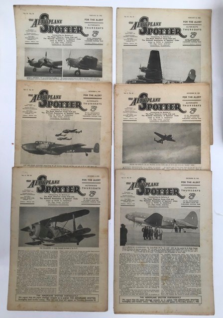 Aeroplane Spotter Magazines containing valuable historic information. Issues from October 1941 to