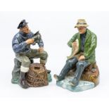 Two Royal Doulton figures, The Lobster Man HN2317 and A Good Catch HN2258  No issues, all good