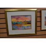 Two modern oils by M Fitzsimons along with two prints.