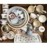 A collection of ceramics to include; Royal Worcester Evesham kitchen items, commemorative mug and