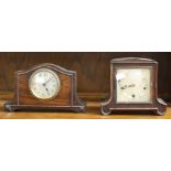 Two early 20th Century mantel clocks, comprising an Art Deco eight day mantel clock with three