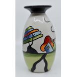 Lorna Bailey- a Fantasia Cottage baluster shaped vase, signed to base height approx. 20cm