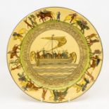 A mid 20th Century Royal Doulton plate, with the Bayeux Tapestry of 1066 no chips or cracks, crazing