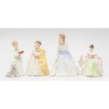 Four small Royal Doulton ladies, circa 1980/90's of Dinnertime, Andrea, Buddies and Sara CR no chips