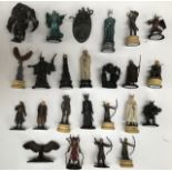 Lord of the Rings figures by Eaglemoss.along with a collection of Space flight related stamps.