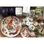 A collection of ceramics to include miniature Royal Crown Derby Imari 1128 pattern cup and saucer;
