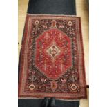Mid 20th Century South American rug, 122 x 74 cms approx, good condition, along with a mid 20th