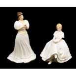 Two Royal Doulton lady figurines to include; Heather HN2956 and Maria HN3381