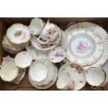 A collection of early Royal Crown Derby Posie pattern china wares along with later Derby china