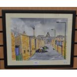 John Hanley (British, b.1947), Hard Times, signed l.r., watercolour, 30cm by 39cm, framed & glazed