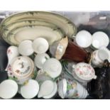 A collection of assorted ceramics, including a Bell China Art Deco hand finished tea set, an early