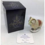 Royal Crown Derby Ram of Colchis with certificate and box. 1st quality.