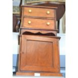 A reproduction mahogany and parquetry tabletop cabinet, late 20th Century, the single panelled