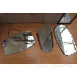 Three mid 20th Century wall mirrors, various sizes (3)