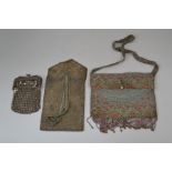 Three ladies purses/bags in chain mail design, early 20th Century