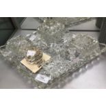 Collection of Swarovski items, seven boxed and seven loose including glass table set, animals and