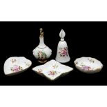 A collection of Royal Crown Derby Posie pattern pin dishes, candle snuffer along with collection