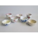A Selection of Five English Tea Bowls and Two Coffee Cups, One marked Wedgwood and one marked