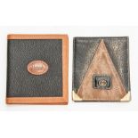 A recent vintage Gucci gentleman's wallet in black and tan leather, together with a Harrods
