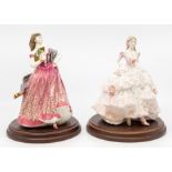 Royal Worcester figure of Royal Debut lady, on stand, CW:159 along with Royal Doulton Carmen HN3993,