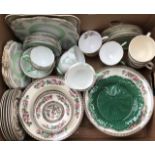 A collection of ceramics, comprising Johnson Bros Indian Tree dinner wares, Grafton Art Deco tea