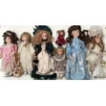 Collectors Dolls by Knightsbridge, Promenade, Atlas, along with a REPRODUCTION Armand Marseille