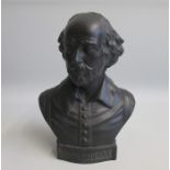 A Wedgwood Black Basalt Bust of William Shakespeare Date: 1964   Impressed WEDGWOOD Made in England