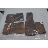 Seven various vintage crocodile and leather cigar cases. (7) Condition: Generally good with