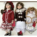 REPRODUCTION Steiner 24” Doll along with REPRODUCTION ESTP 24”Doll, both on stands and a