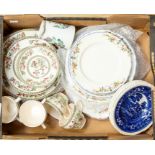 A collection of ceramics to include Johnson Bros Indian Tree dinner and tea wares, plus a Alfred