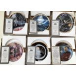 Star Wars Hamilton plate collection of five, along with one Star Trek plate. All boxed with