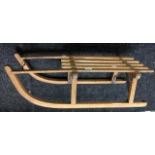 A 1950/60's wooden sleigh, by Davos