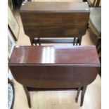Two Edwardian mahogany Sutherland tables, of similar designs (2)