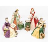 Royal Doulton: four Royal Lady figures, Lady Jane Grey, Mary Tudor, Margaret Tudor and Princess
