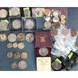 A qty of assorted coins, including a Victoria young head Crown 1845 cinquefoil stops, plus