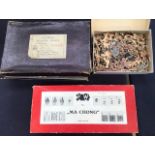 Ma Chong (also known as Mah Jongg) set and two vintage Jigsaw puzzles.