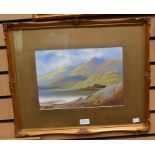 J A Jameson (20th Century) Llyn Arthug and Llyn Quellyn gouache, a pair, 23.5 x 24 signed and titled