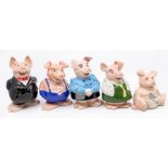 A complete set of Wade Natwest pig family