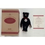Steiff: A boxed Steiff Club 1999/2000 Bear, 1912 Replica, black, 35cm, Limited No. 9256.