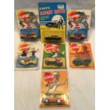 Corgi Juniors: A collection of carded Corgi Juniors vehicles to include: Tom & Jerry, Olive Oyl,