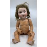 Armand Marseille: An early 20th century, Armand Marseille bisque head doll, sleep eyes, painted