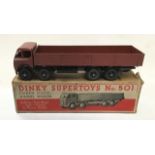 Dinky: A boxed Dinky Toys, Foden Diesel 8-Wheel Wagon, No. 501, first type cab, brown with silver