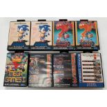 Sega Mega Drive: A collection of eight cased Sega Mega Drive games to comprise: Sonic the