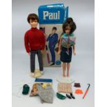 Sindy: A boxed Paul, 'Sindy's Boyfriend' doll, complete within original box and on stand, height