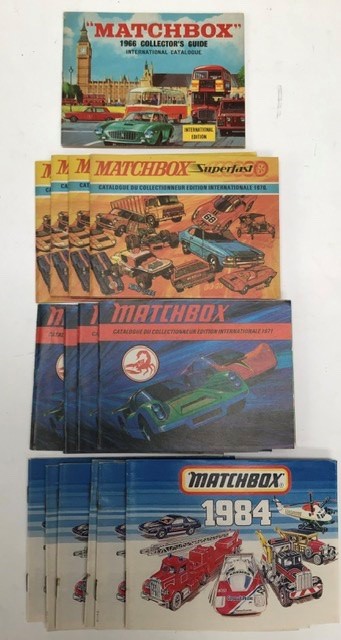 Matchbox: A collection of Matchbox diecast collectors catalogues, fifteen in total ,1966 , 1970,