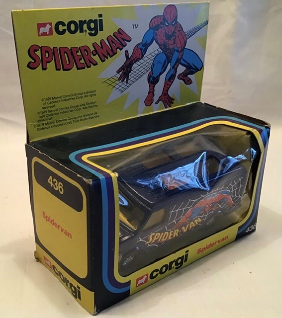 Corgi: A collection of three boxed Corgi Toys vehicles to comprise: Spidervan no.436, Spiderbike - Image 4 of 5