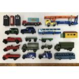 Dinky: A collection of assorted unboxed, Dinky playworn vehicles including Taxi, Petrol lorry,