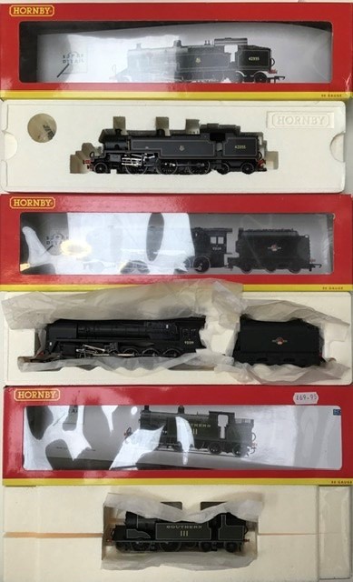 Hornby R 2625 SR 0-4-4T Class M7 Locomotive III, R 2105B BR 2-10-0 class 9F Locomotive, R 2223 BR